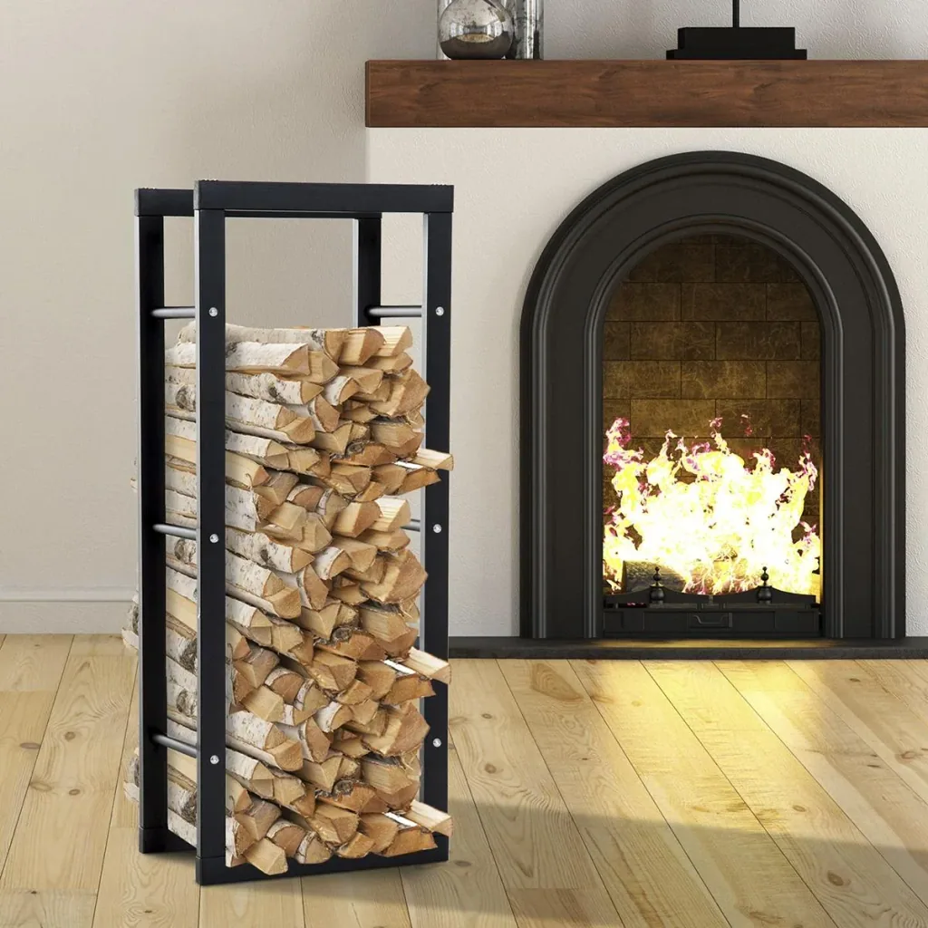 Firewood rack black