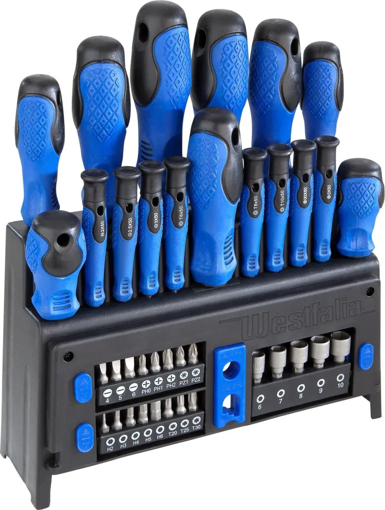 Screwdriver and bit set 39-piece