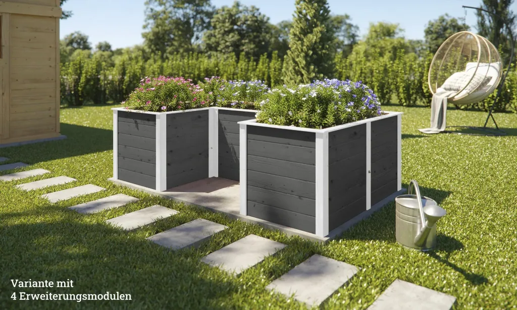 Additional set for raised bed Modular, wall thickness 21 mm, anthracite, 67 cm