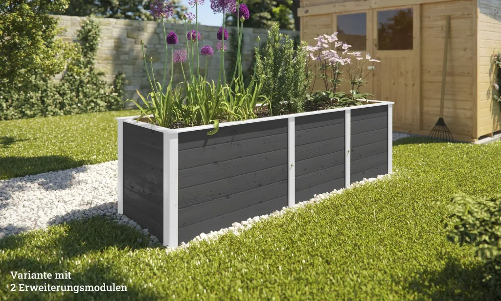 Additional set for raised bed Modular, wall thickness 21 mm, anthracite, 67 cm