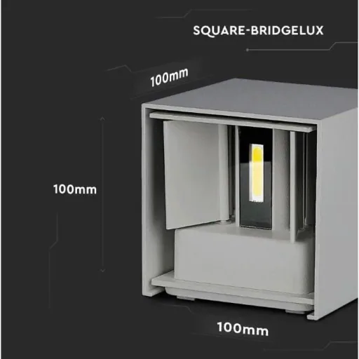 VT-759 LED wall light - 5W - 3000K - 700 lumens - grey