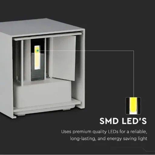 VT-759 LED wall light - 5W - 3000K - 700 lumens - grey