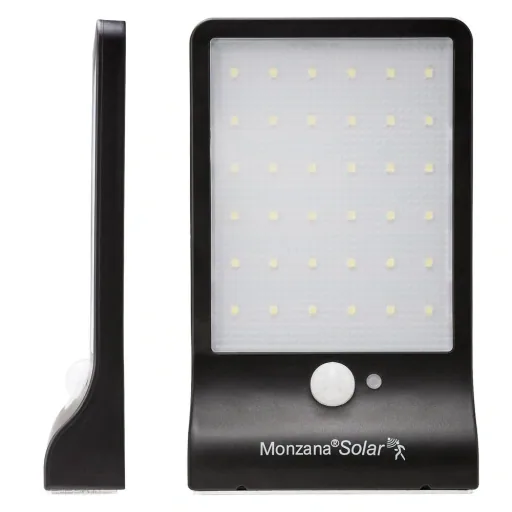 Solar wall light with motion detector