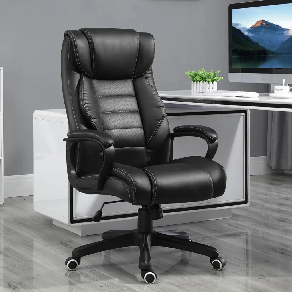 Office chair with massage, height-adjustable executive chair, ergonomic swivel chair, gaming chair, computer chair, massage chair 6 V