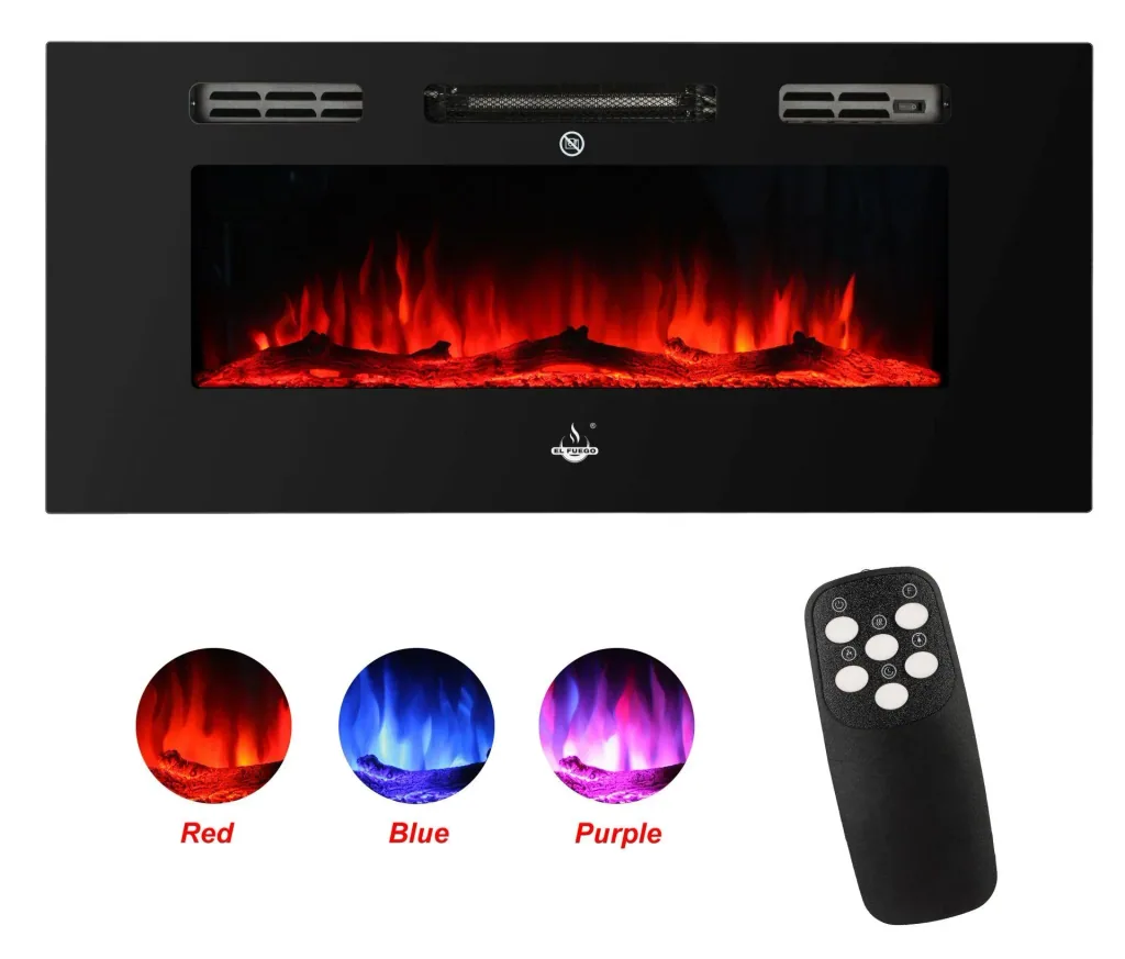 Electric fireplace "Bern" 100 cm wall mounting