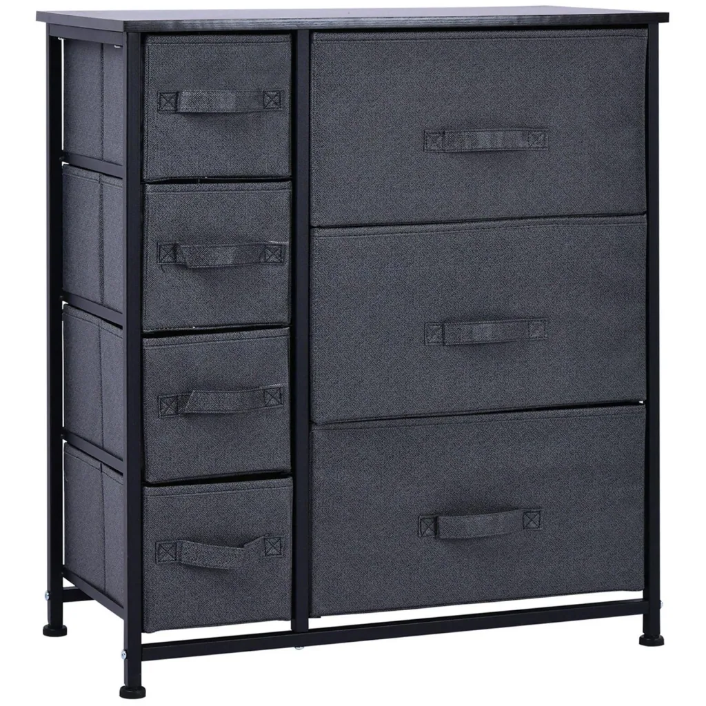 Drawer cabinet storage cabinet with 7 foldable fabric drawers