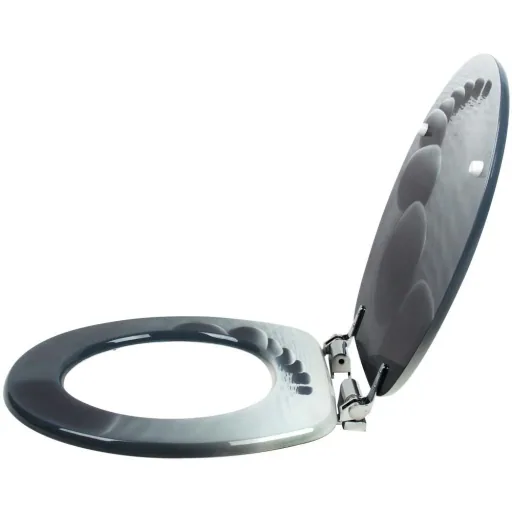 Toilet seat Stonedesign 35cm x 38cm x 5cm with soft-close mechanism and stainless steel hinges