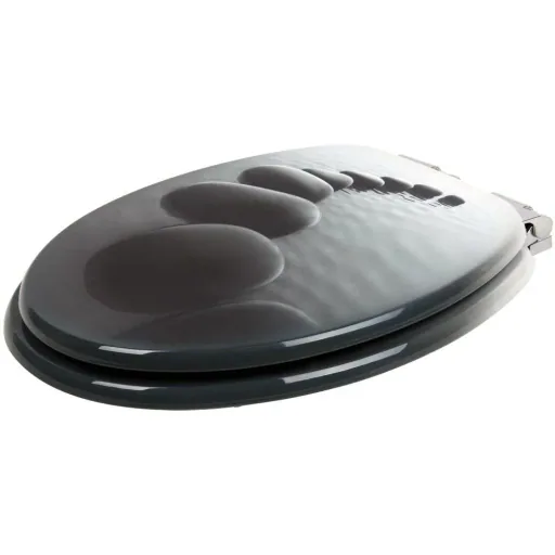 Toilet seat Stonedesign 35cm x 38cm x 5cm with soft-close mechanism and stainless steel hinges