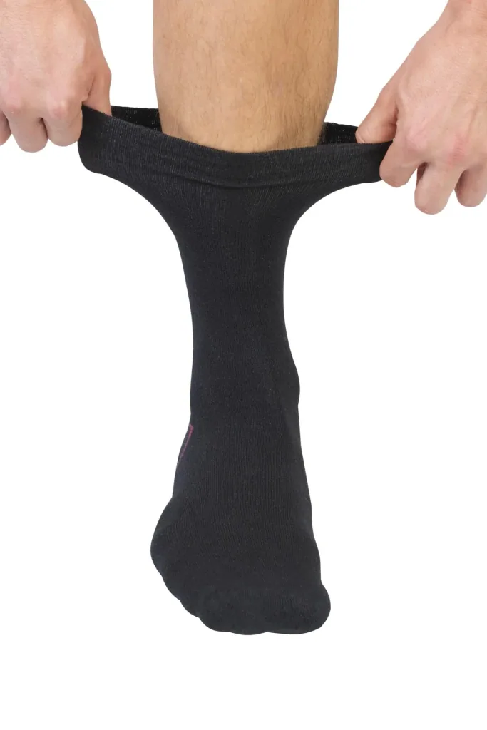 Socks with extra wide cuffs, 3-pack, color black, size 39/42