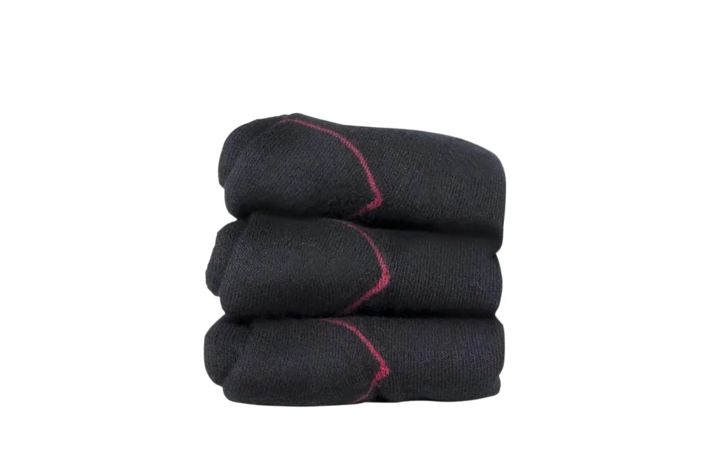 Socks with extra wide cuffs, 3-pack, color black, size 39/42
