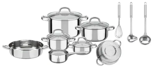 14-piece "Montreal" stainless steel cookware set