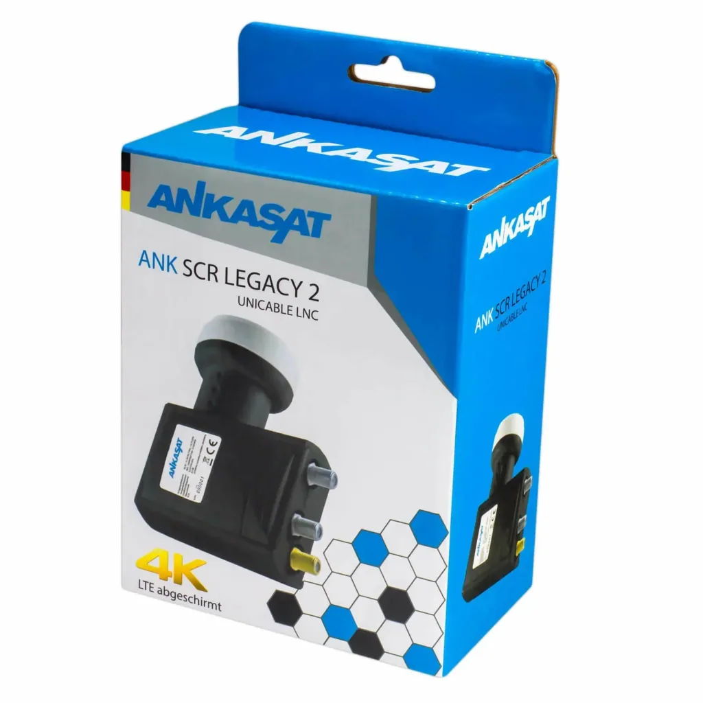 Single cable LNB 4 x Unicable receiver and 2 standard outputs, LTE shielding