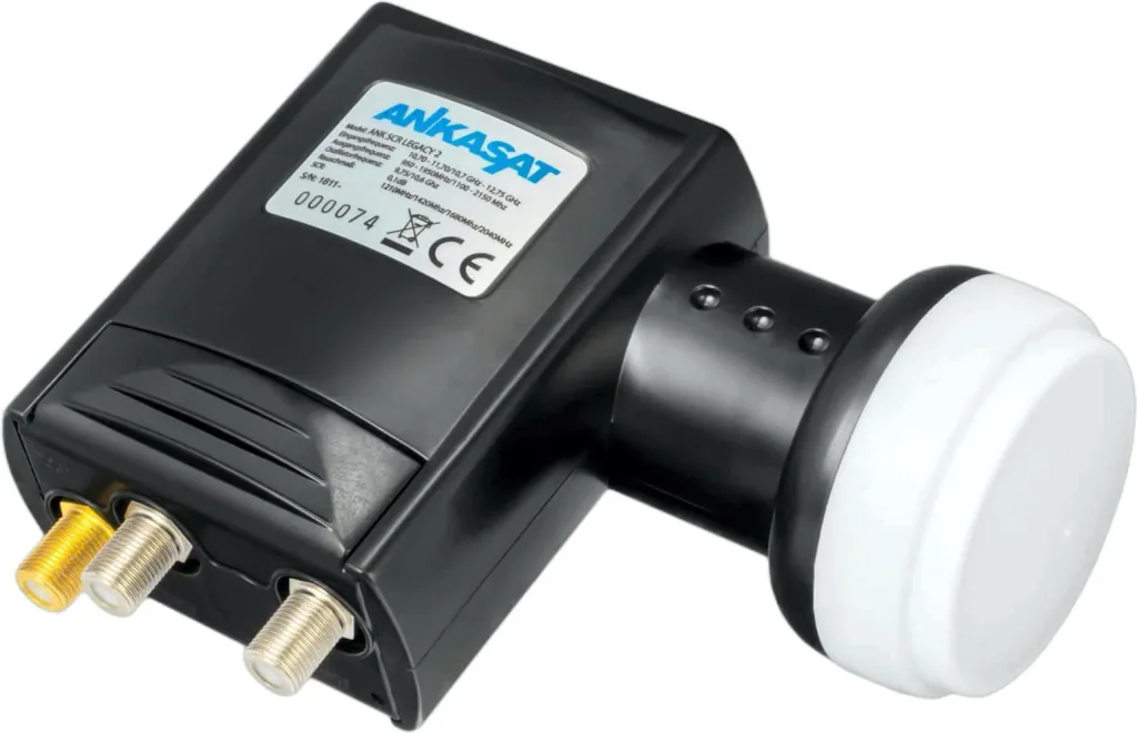 Single cable LNB 4 x Unicable receiver and 2 standard outputs, LTE shielding