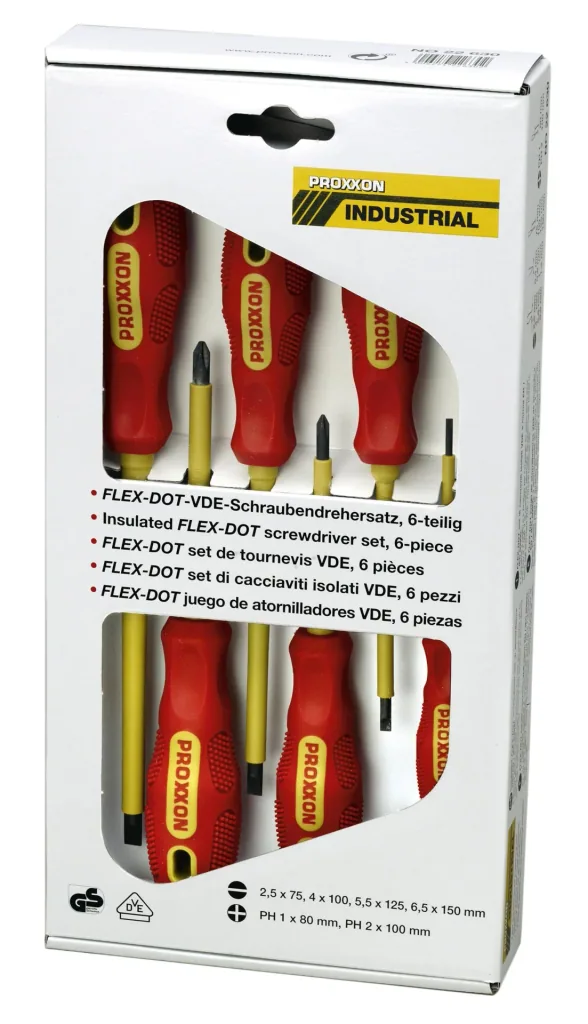 FLEX-DOT screwdriver set slotted and PHILLIPS (6 pieces)