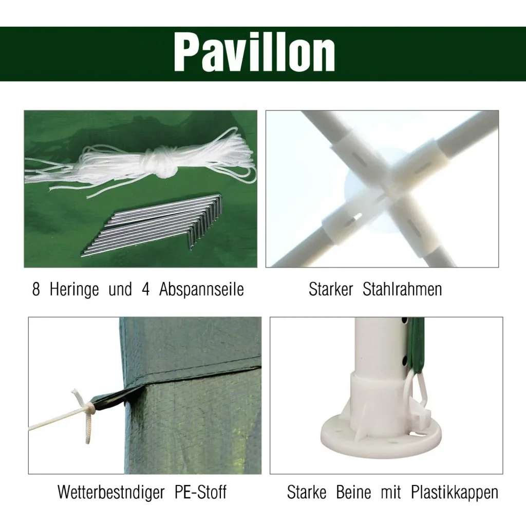 Garden pavilion with click system