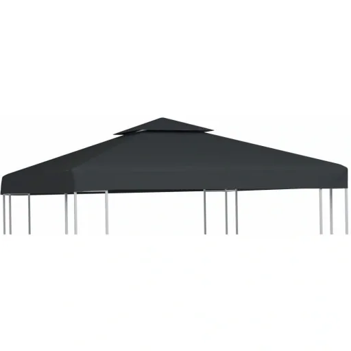 Replacement canvas gazebo 310 g/m² 3x3 m dark grey