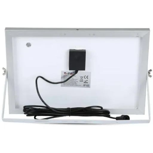 VT-25W Solar Floodlight with Solar Panel - 550 Lm - 6000K - Black