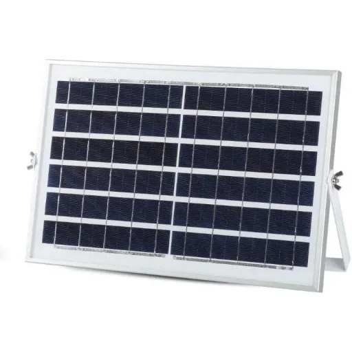VT-25W Solar Floodlight with Solar Panel - 550 Lm - 6000K - Black