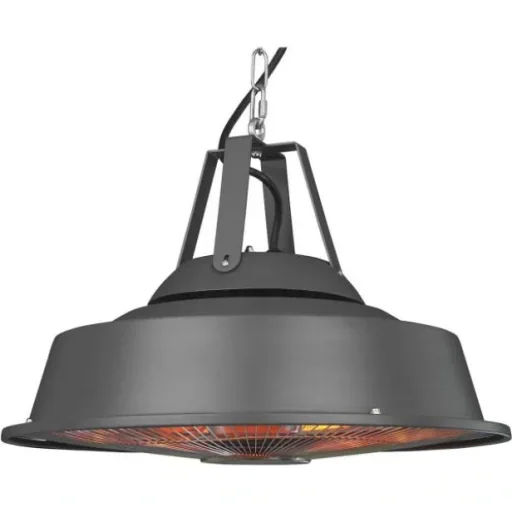 Hanging Terrasheater heater, black | Industrial | 1500W | Ø43 cm | 25m²