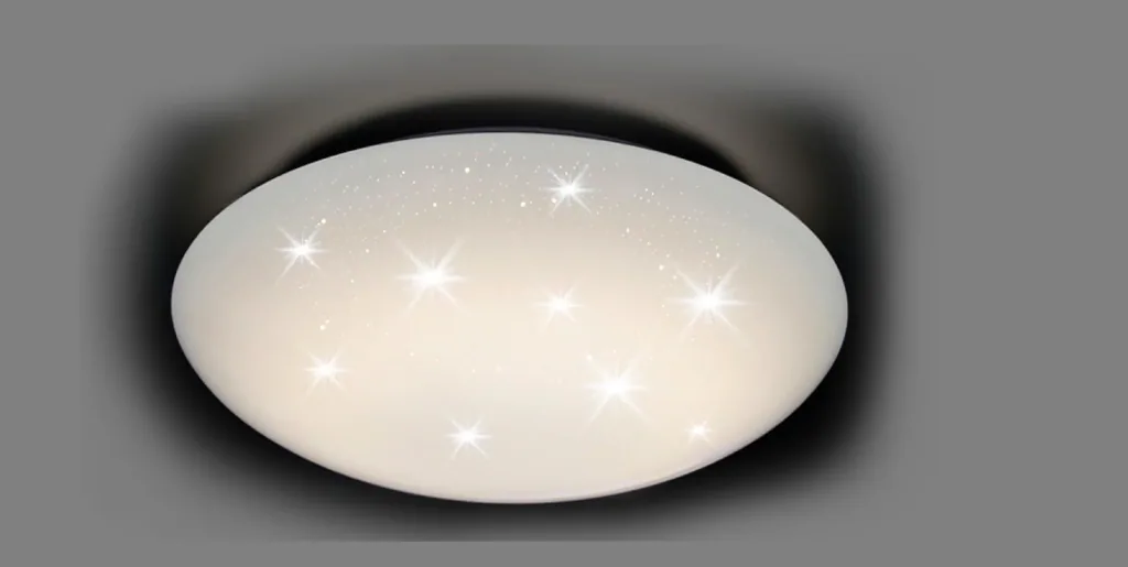 LED wall and ceiling light with starry sky, size L, 24 W, adjustable light color