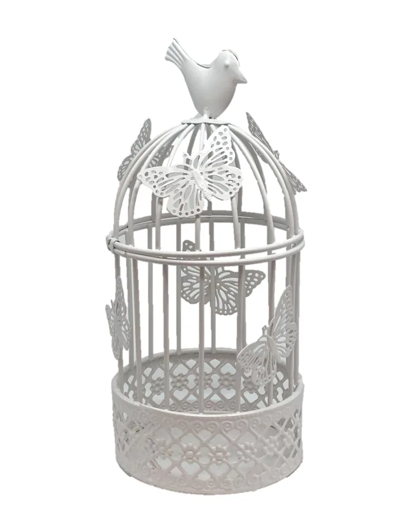 Decorative flower cage made of metal
