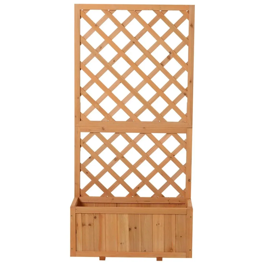 Planter with trellis natural