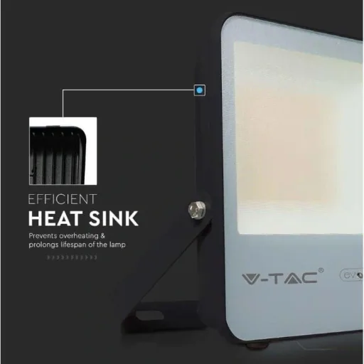 VT-100185 LED Floodlight - 100 W - 13700 Lm - 4000K - Black - Extra Efficient