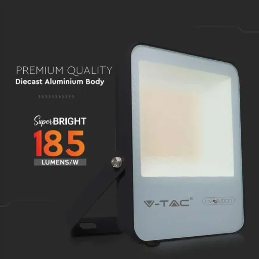 VT-100185 LED Floodlight - 100 W - 13700 Lm - 4000K - Black - Extra Efficient