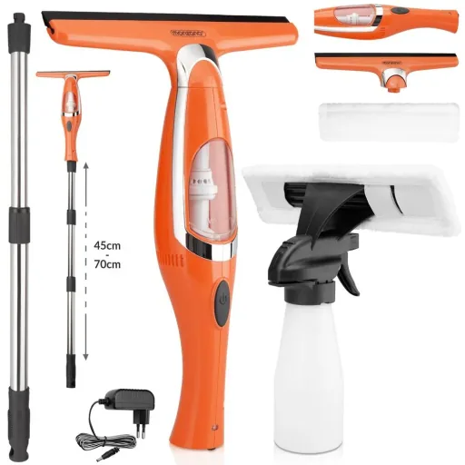 Battery-operated window cleaner