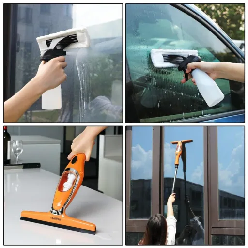 Battery-operated window cleaner