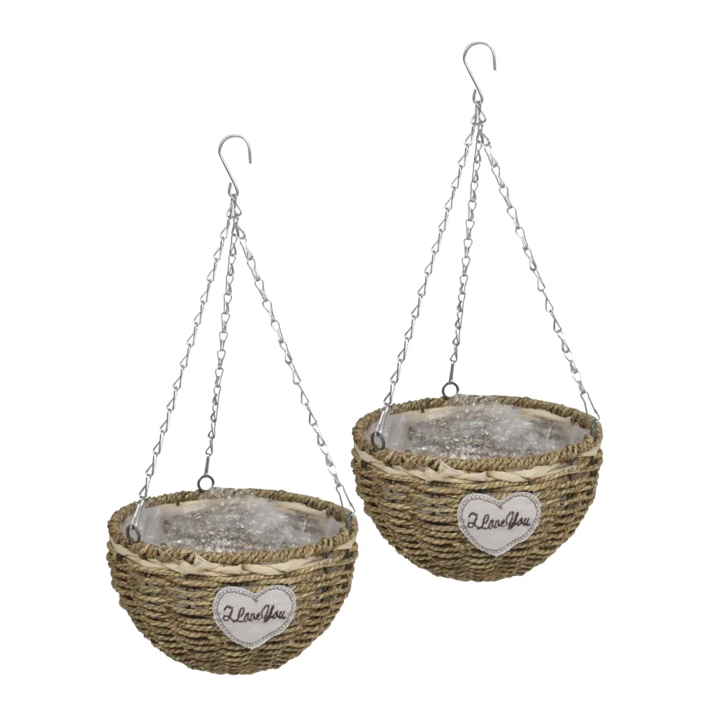 Seagrass plant basket set of 2