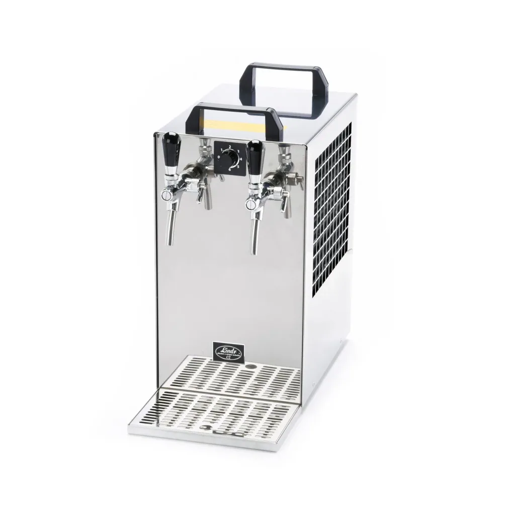 Beer dispenser, Beer machine - Kontakt 70/K 2-beer cooler-stainless steel, 90 L/h, with membrane pump