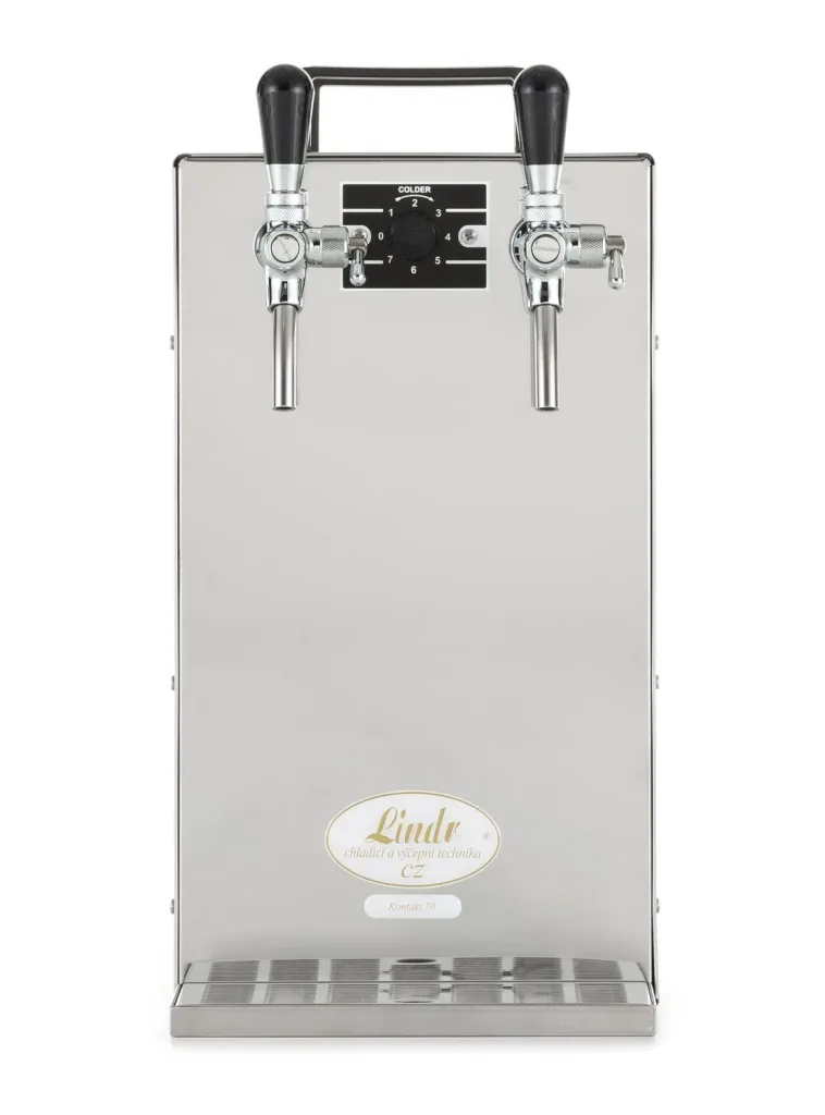 Beer dispenser, Beer machine - Kontakt 70/K 2-beer cooler-stainless steel, 90 L/h, with membrane pump