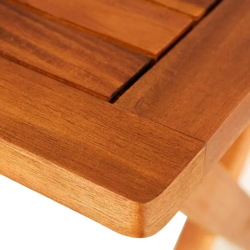 Acacia wood side table 70x70x73cm foldable