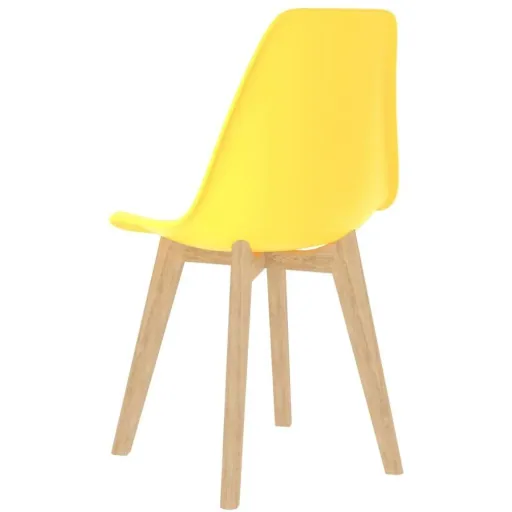 Dining room chairs 2-seater plastic yellow