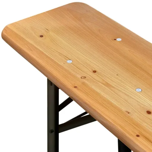 Beer table and bench - wood 1.7m