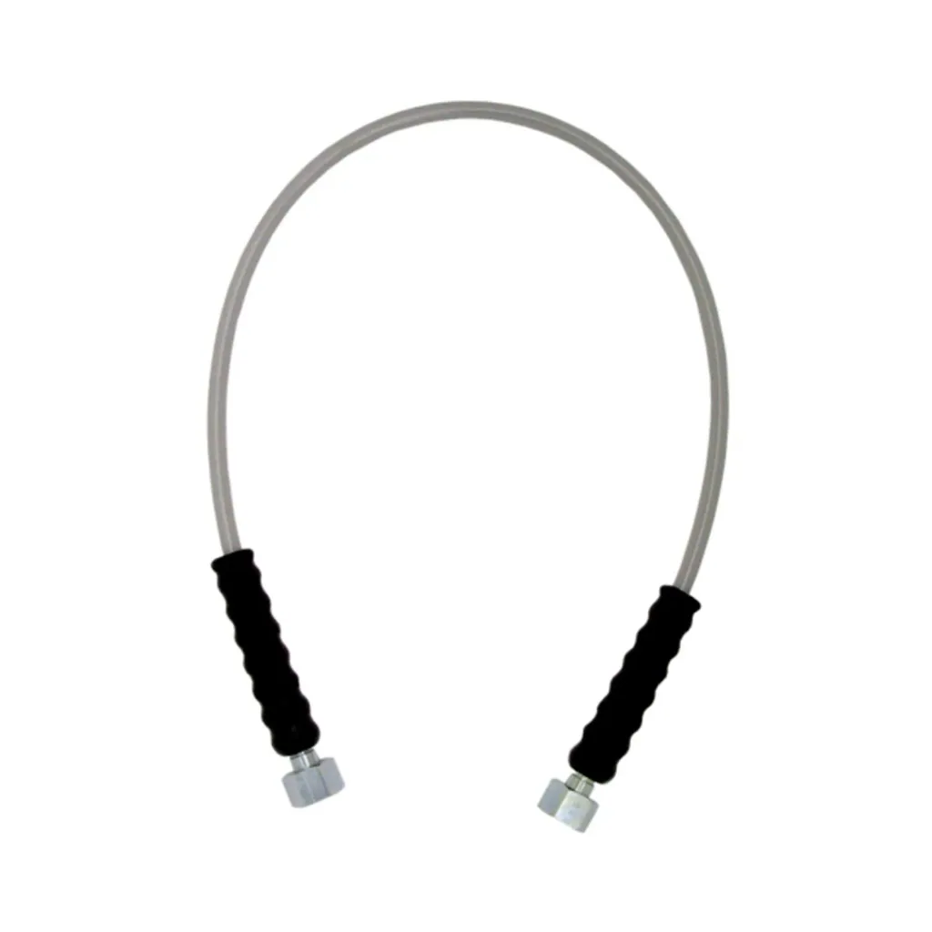 High pressure hose, CO2 hose for wall fitting, 1m - 2 x hexagon nuts