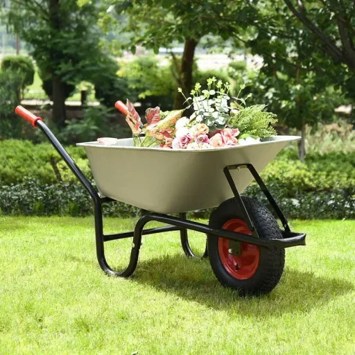 Gardebuk Wheelbarrow - Galvanized - with pneumatic tires - 100 kg