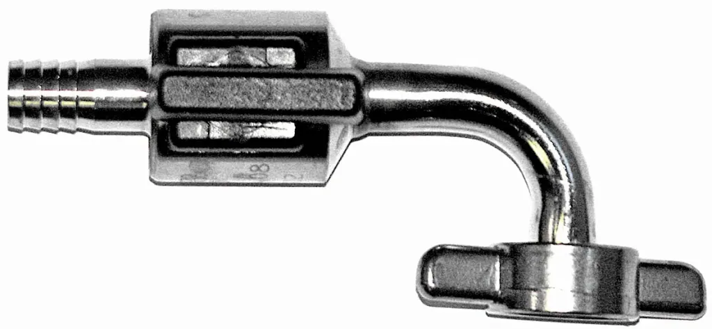 Stopcock, stop tap beer - bent, stainless steel, size: 10 mm