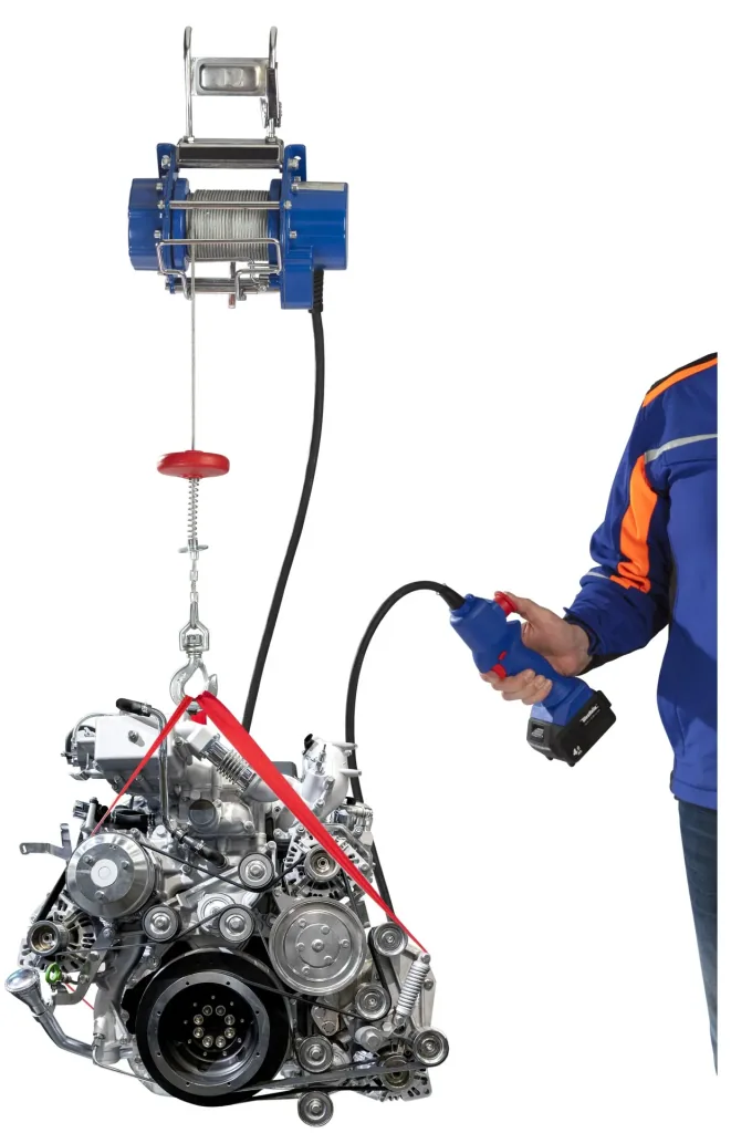 18V cable hoist WS18 including battery 4.0 Ah and charger