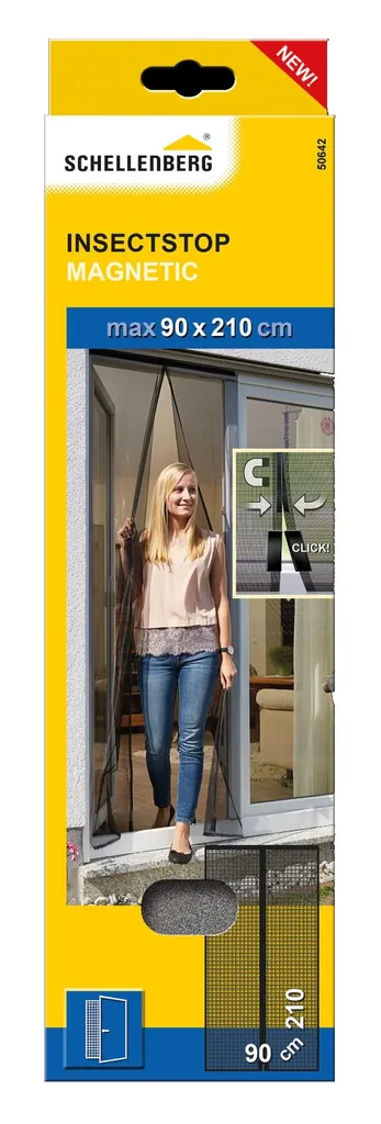 Fly screen magnetic curtain, 90 x 210 cm, anthracite