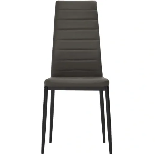Dining room chairs 2-seater faux leather grey