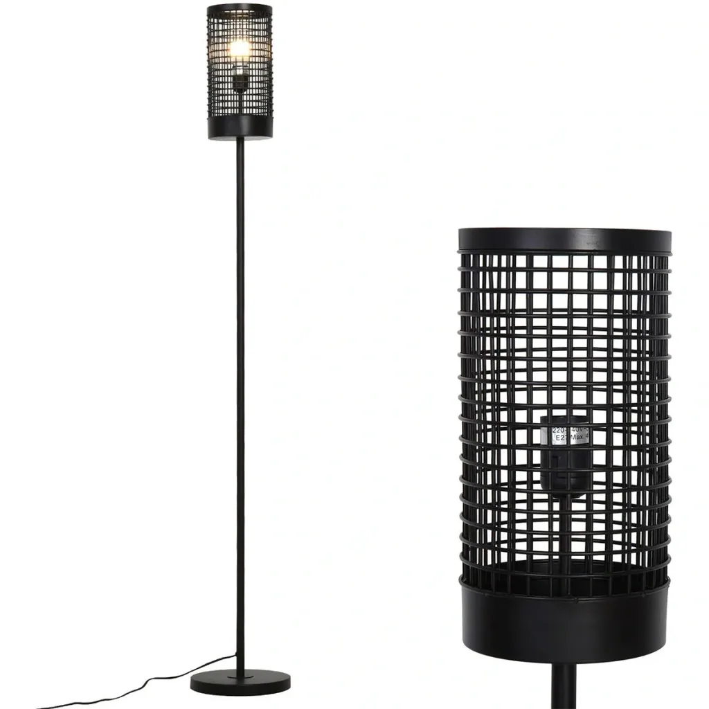 Floor lamp for living room 23 x 23 x 156 cm, black