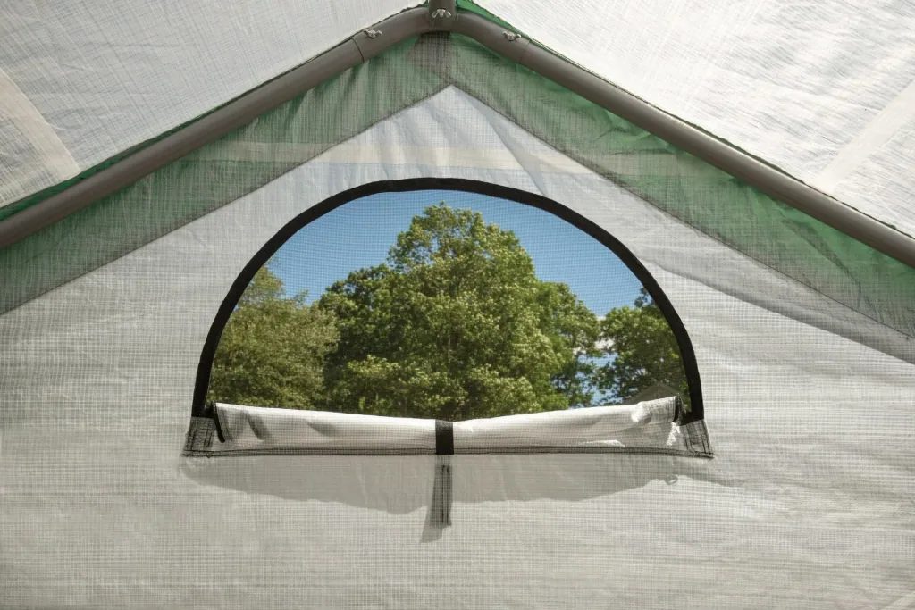 Greenhouse 4.32 m² White/Green, 180×240 cm – Polyethylene Greenhouse with Roll-Up Door, Weatherproof
