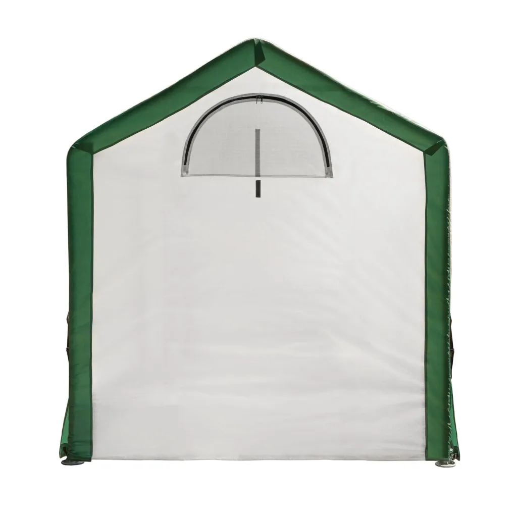 Greenhouse 4.32 m² White/Green, 180×240 cm – Polyethylene Greenhouse with Roll-Up Door, Weatherproof