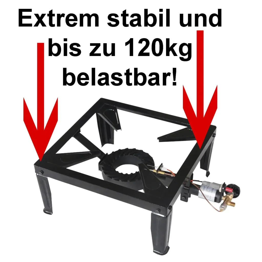 Premium stool cooker with safety ignition and piezo ignition.
