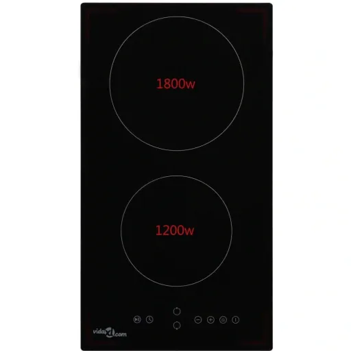 Ceramic hob with 2 cooking zones, touch control 3000 W