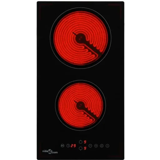 Ceramic hob with 2 cooking zones, touch control 3000 W