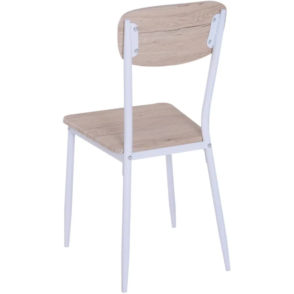 3-piece dining set, dining table set, wooden table, natural wood grain with 1 table + 2 chairs