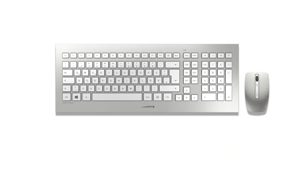 Wireless keyboard and mouse set DW 8000 silver/white